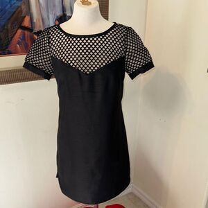 Vince Camuto Chic Black Mesh Dress Size 6